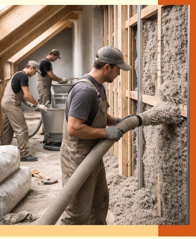 Утепление таунхауса эковатой в Пятигорске от 2260 руб./м² — монтаж и задувка | ТепломастерПтг