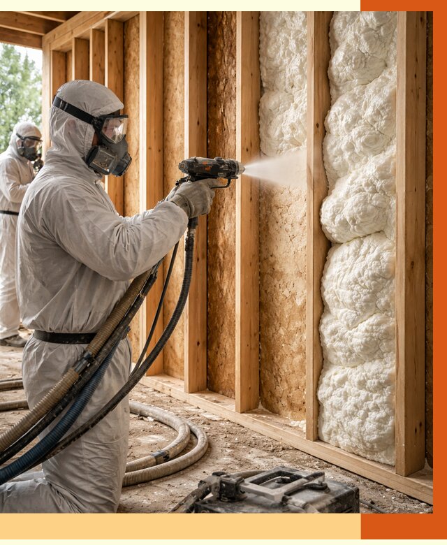 Утепление каркасного дома ППУ в Пятигорске от 2876 руб./м2 — работа под ключ | ТепломастерПтг