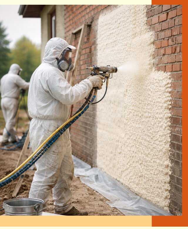 Утепление кирпичного дома ППУ в Пятигорске под ключ от 6677 руб. | ТепломастерПтг