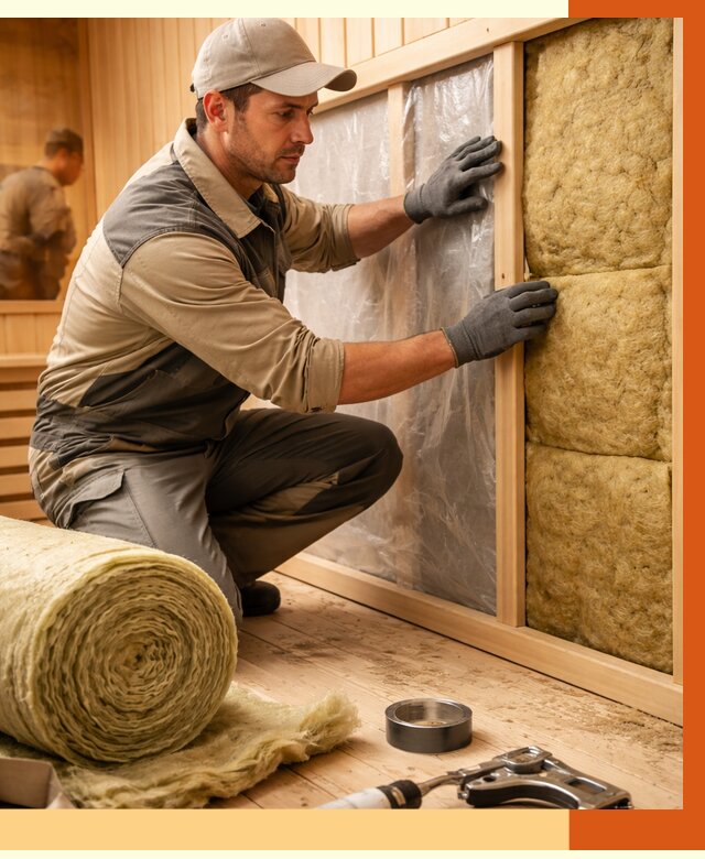 Утепление сауны изнутри в Пятигорске от 6677 руб. за м2 | ППУ, под ключ — ТепломастерПтг