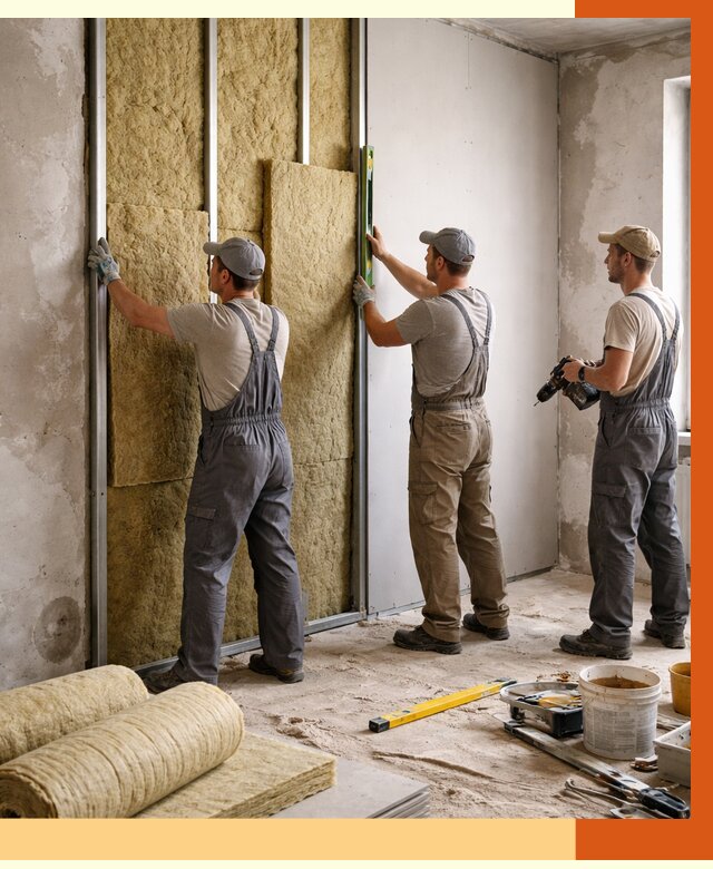 Утепление стен изнутри в Пятигорске от 2311 руб/м² под ключ | ТепломастерПтг