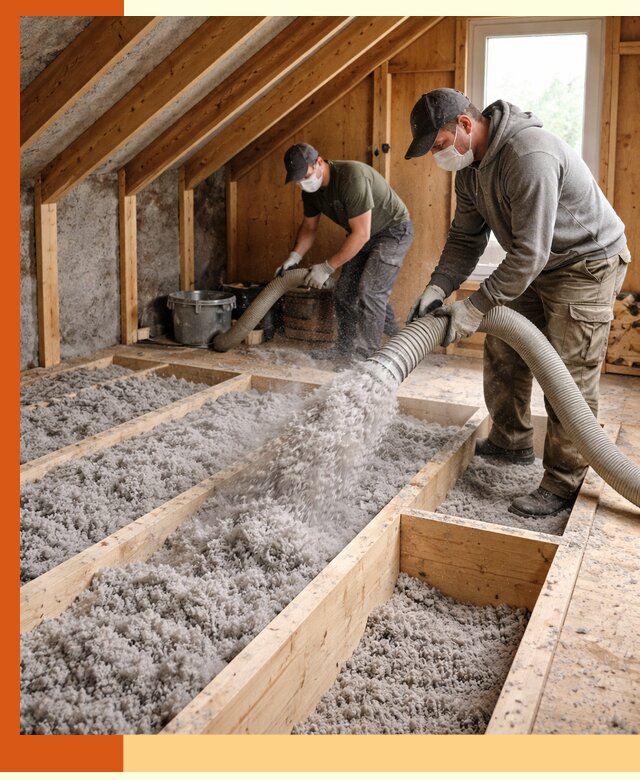 Утепление мансарды эковатой в Пятигорске с гарантией качества