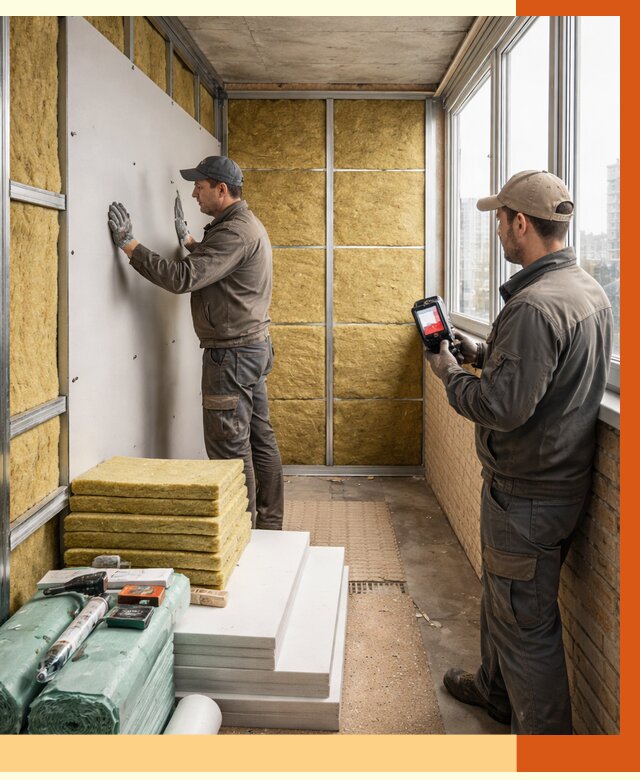 Утепление балкона в Пятигорске от 4623 руб. под ключ | ТепломастерПтг