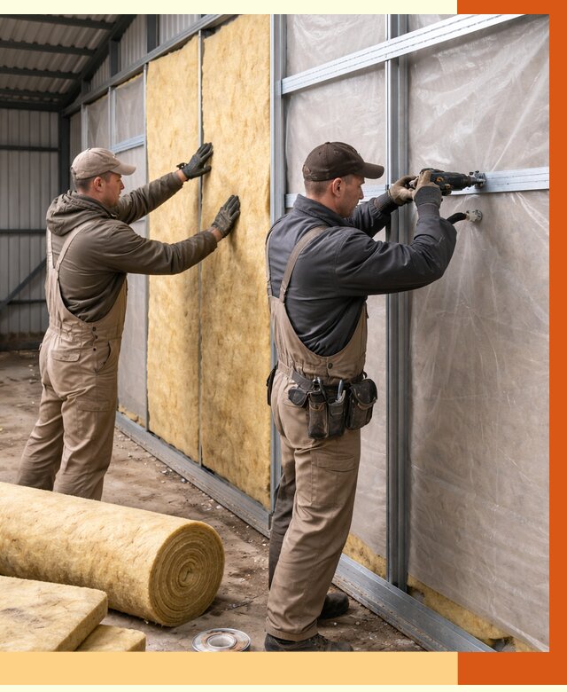 Утепление металлического ангара в Пятигорске от 4880 руб/м2 — услуги под ключ | ТепломастерПтг