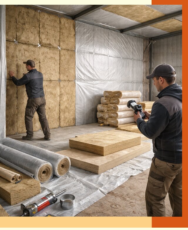 Утепление теплого склада в Пятигорске под ключ от 11814 руб/м² | ТепломастерПтг