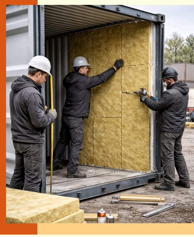 Утепление морского контейнера в Пятигорске: надежная теплоизоляция и защита