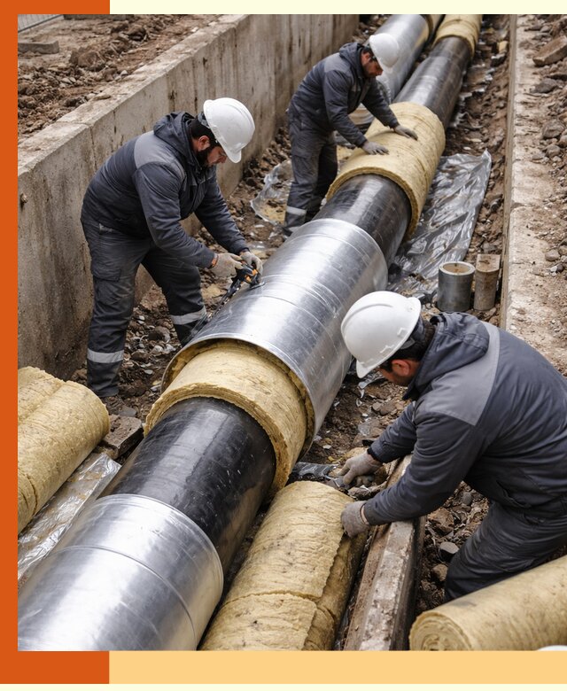 Утепление теплотрассы в Пятигорске: утеплительные работы и материалы