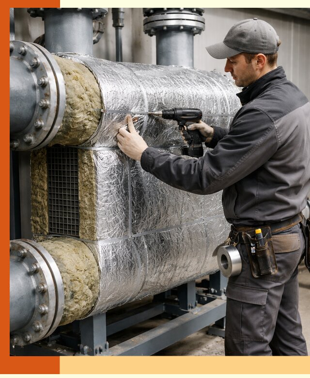 Утепление теплообменника в Пятигорске — профессиональная теплоизоляция оборудования