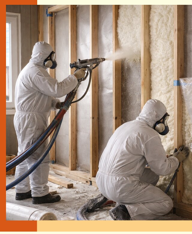 Утепление каркасной стены ППУ в Пятигорске для домов и коттеджей