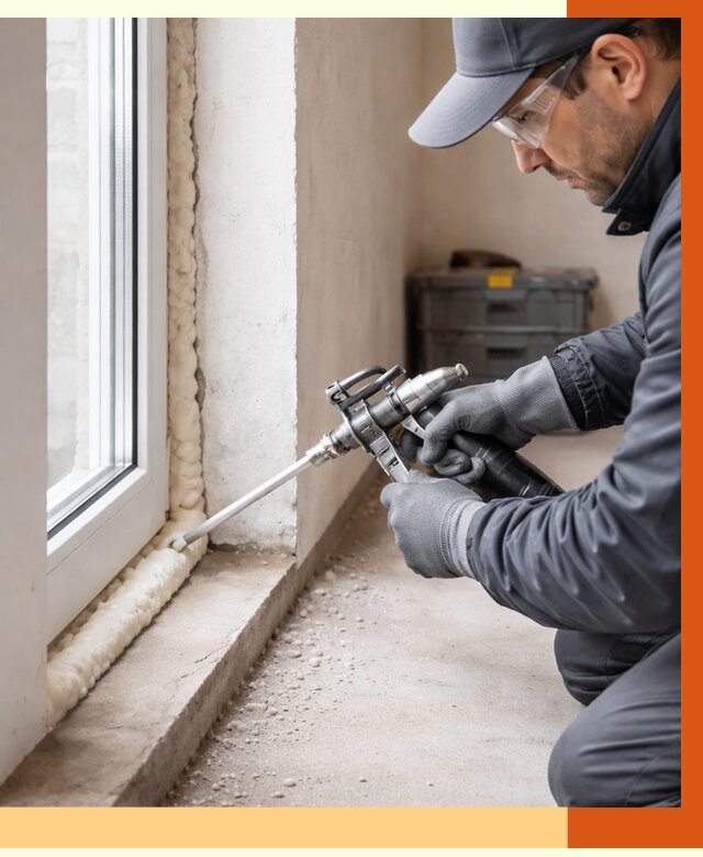 Герметизация стыков ППУ в Пятигорске от 1695 руб. за м2 — утепление примыканий под ключ | ТепломастерПтг