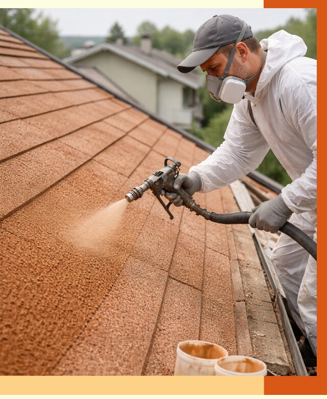 Утепление кровли жидкой пробкой в Пятигорске от 2774 руб./м² под ключ | ТепломастерПтг