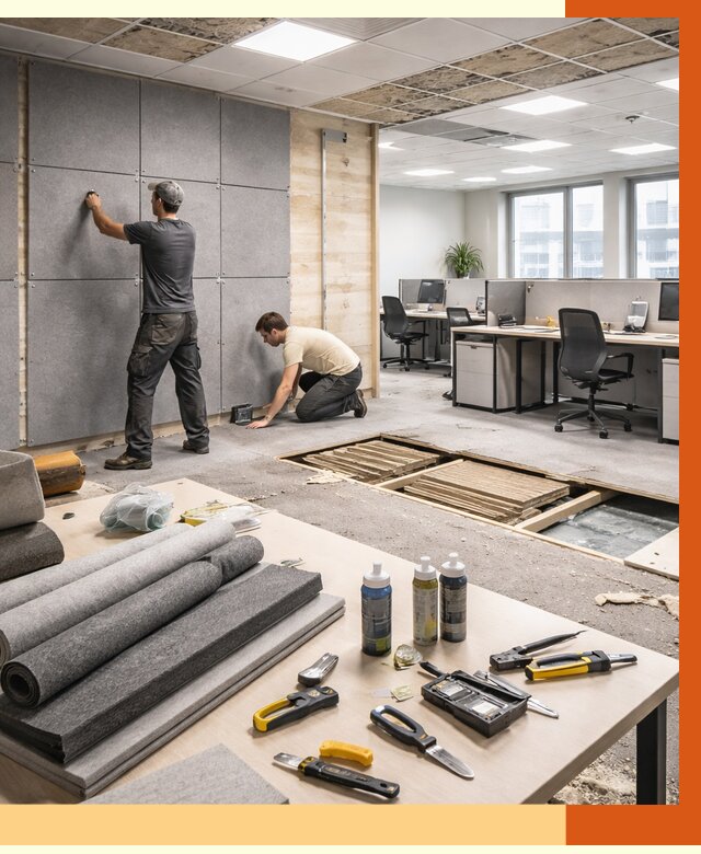 Профессиональная шумоизоляция офиса в Пятигорске от 6934 руб. за м2 | ТепломастерПтг