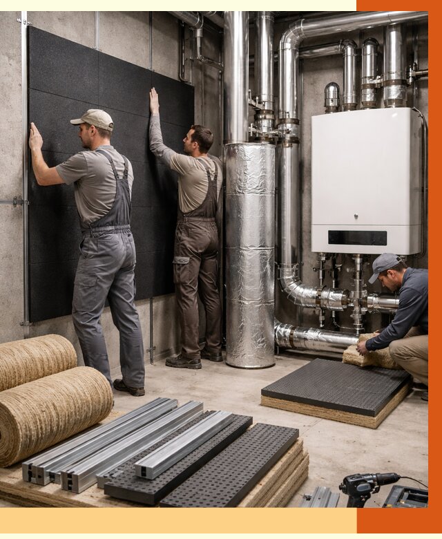 Шумоизоляция котельной в Пятигорске от 6677 руб. под ключ | Профессиональная звукоизоляция — ТепломастерПтг