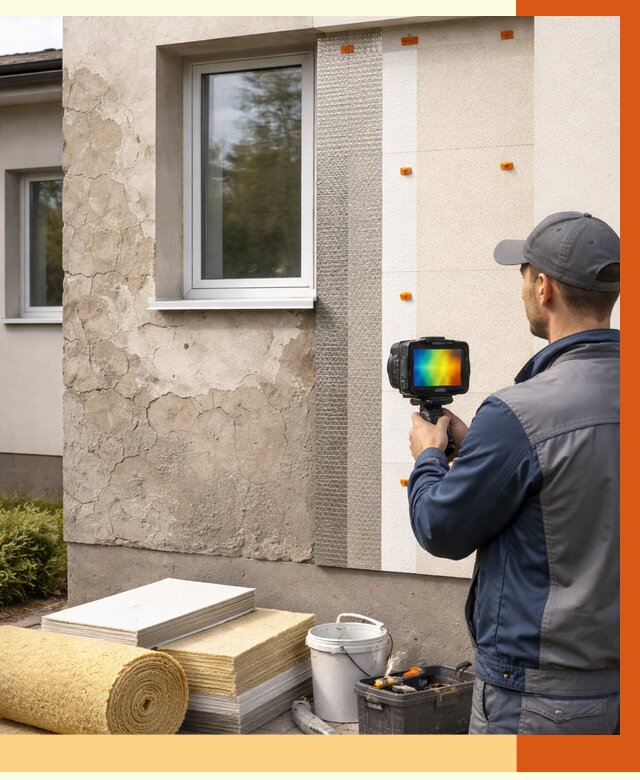 Тепловизионное обследование фасада в Пятигорске от 4623 руб. под ключ | ТепломастерПтг