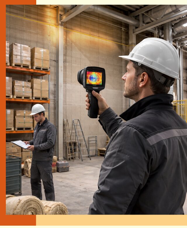 Тепловизионное обследование склада и выявление утечек в Пятигорске