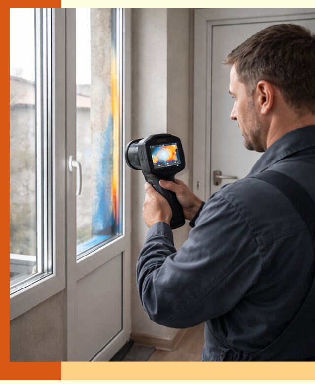 Тепловизионное обследование окон и дверей в Пятигорске