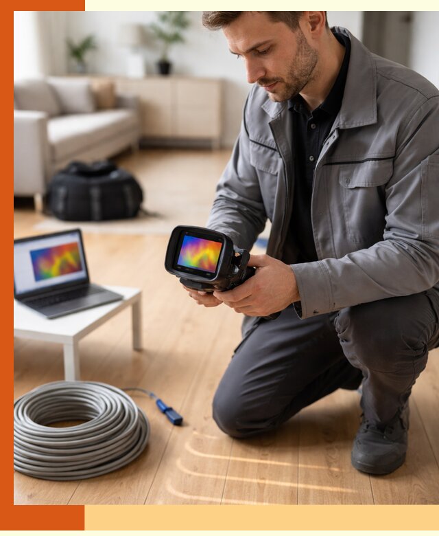 Тепловизионное обследование тёплого пола в Пятигорске для точной диагностики