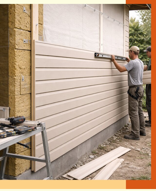 Монтаж сайдинга после утепления в Пятигорске от 1901 руб. — обшивка и облицовка | ТепломастерПтг